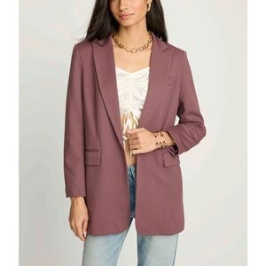French Mauve Elliot Blazer Mauve XL Stretch Tailored Minimalist Jacket NWT